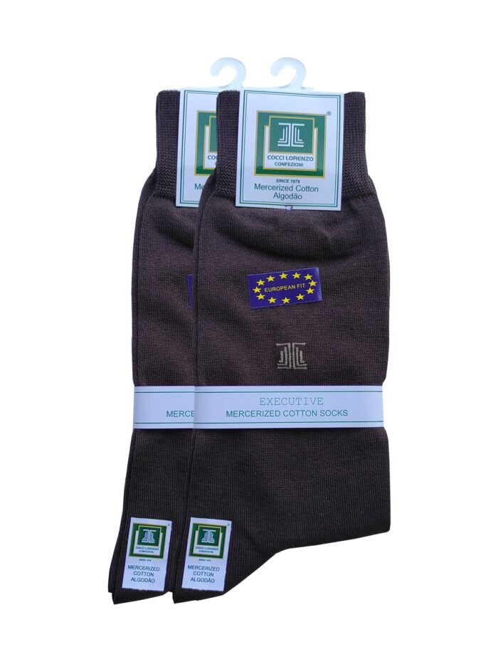 Socks - Dark Brown Socks Design M01 (2pairs)