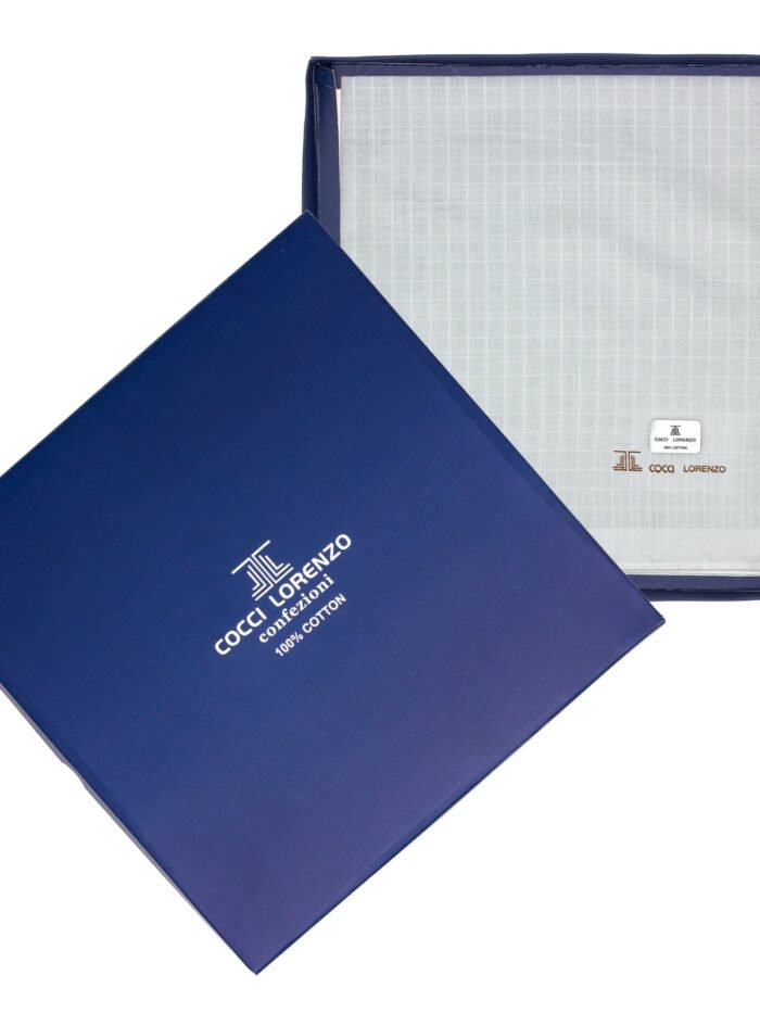 Full White Handkerchief Design No. 683 Squared (6 pcs Pack)