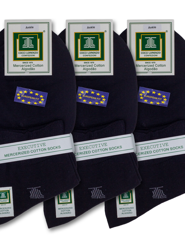 Ankle Black Socks Design M01 (3pairs)