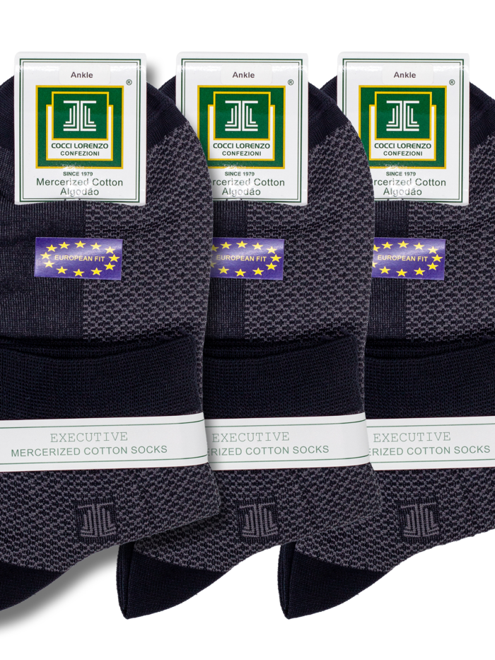 Ankle Black Socks Design M11 (3pairs)