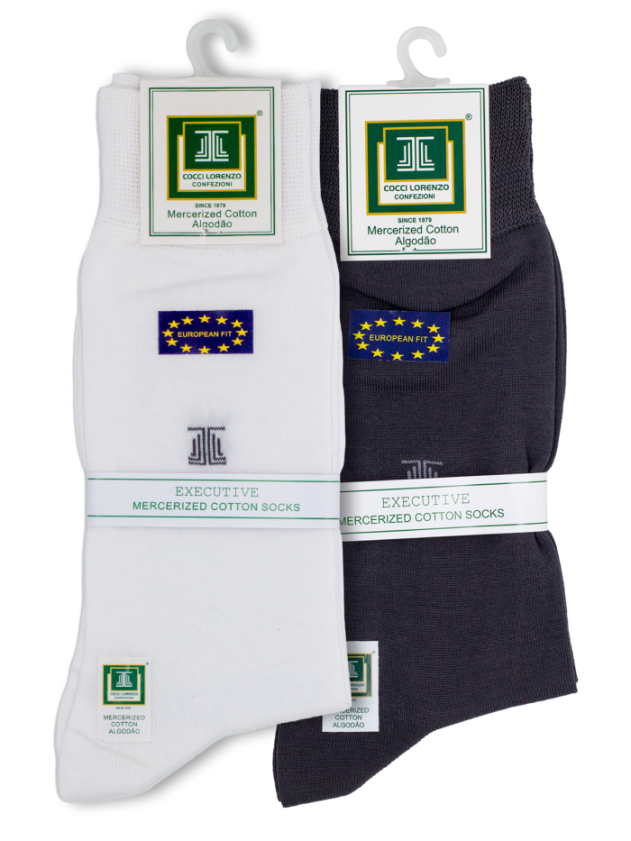 Socks - White & Grey M01 (2pairs)