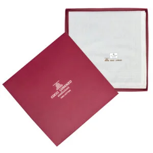 Hanky - Full White Handkerchief Dotted Design No. 037 (12 pcs Pack)